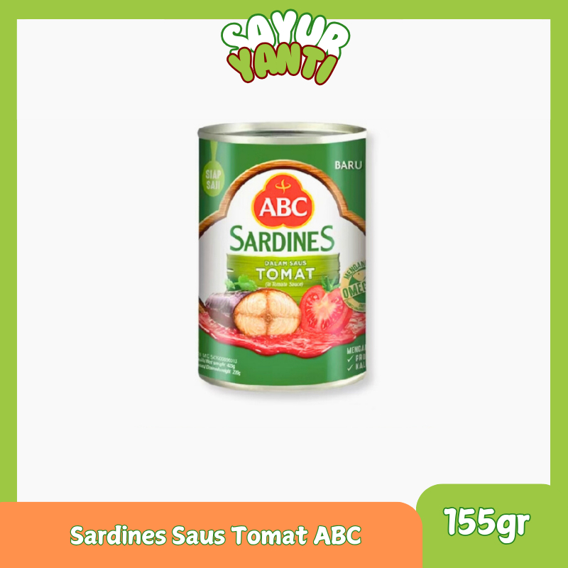 

ABC Sardines Saus Tomat Baru 155gr - Sayur Yanti