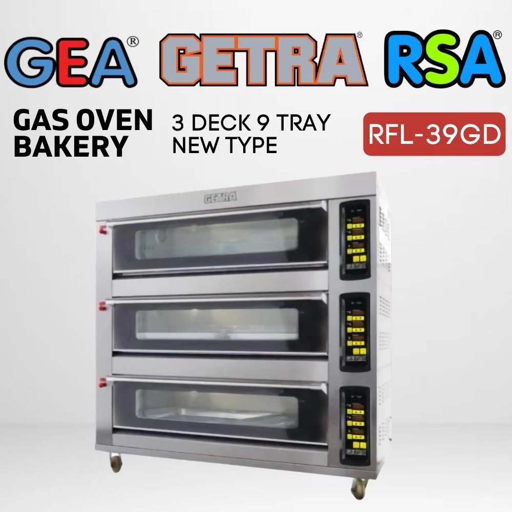 OVEN GETRA 3 DECK 9 TRAY RFL 39GD PEMANGGANG ROTI KUE GARANSI RESMI
