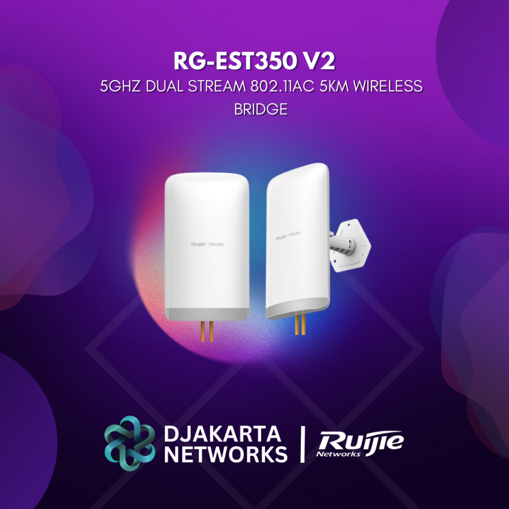 RG-EST350 V2 RUIJIE REYEE 5GHZ DUAL-STREAM 5KM WIRELESS BRIDGE