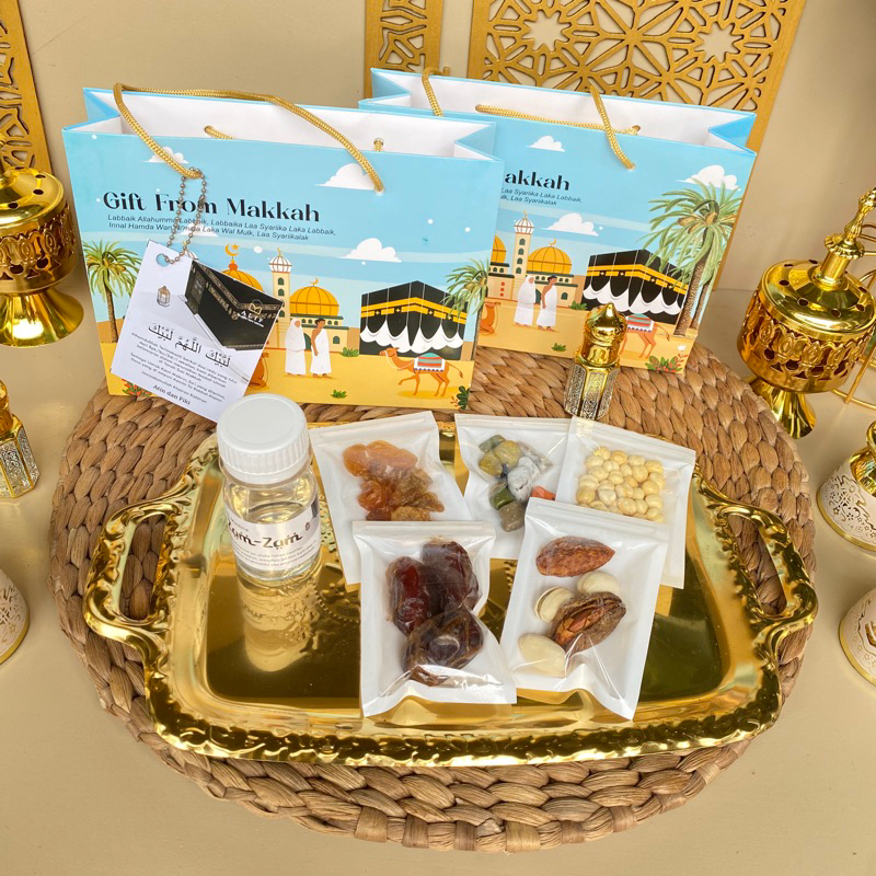 

SAFIYYA BIRU 6 (Baca Deskripsi) Oleh Oleh Umroh haji ekonomis Kemasan cantik Unik Bin Dawood Mart Gift From Makkah