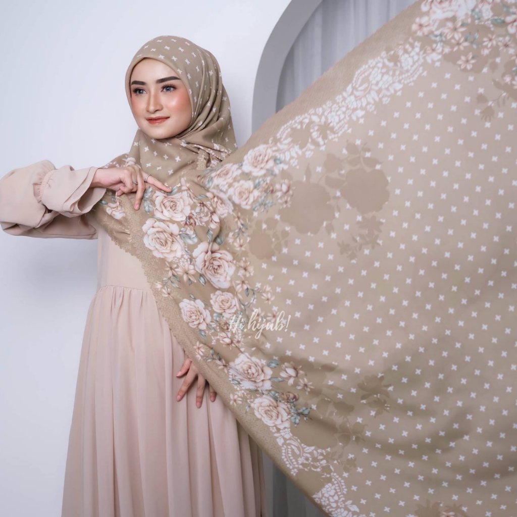 Delisha Voal Premium Size 120x120cm Voile Shaw Voal Arabian Miracle Voal Jilbab Segi Empat