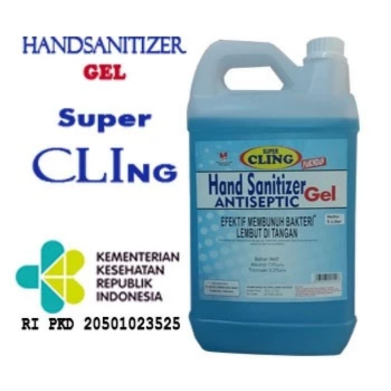HANDSANITIZER GEL CLING 5 liter