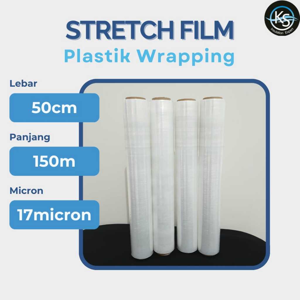 Plastik Wraping | Stretch Film 50 CM X 150 M | Plastik Bening | Tangan Pertama Pabrik | BC