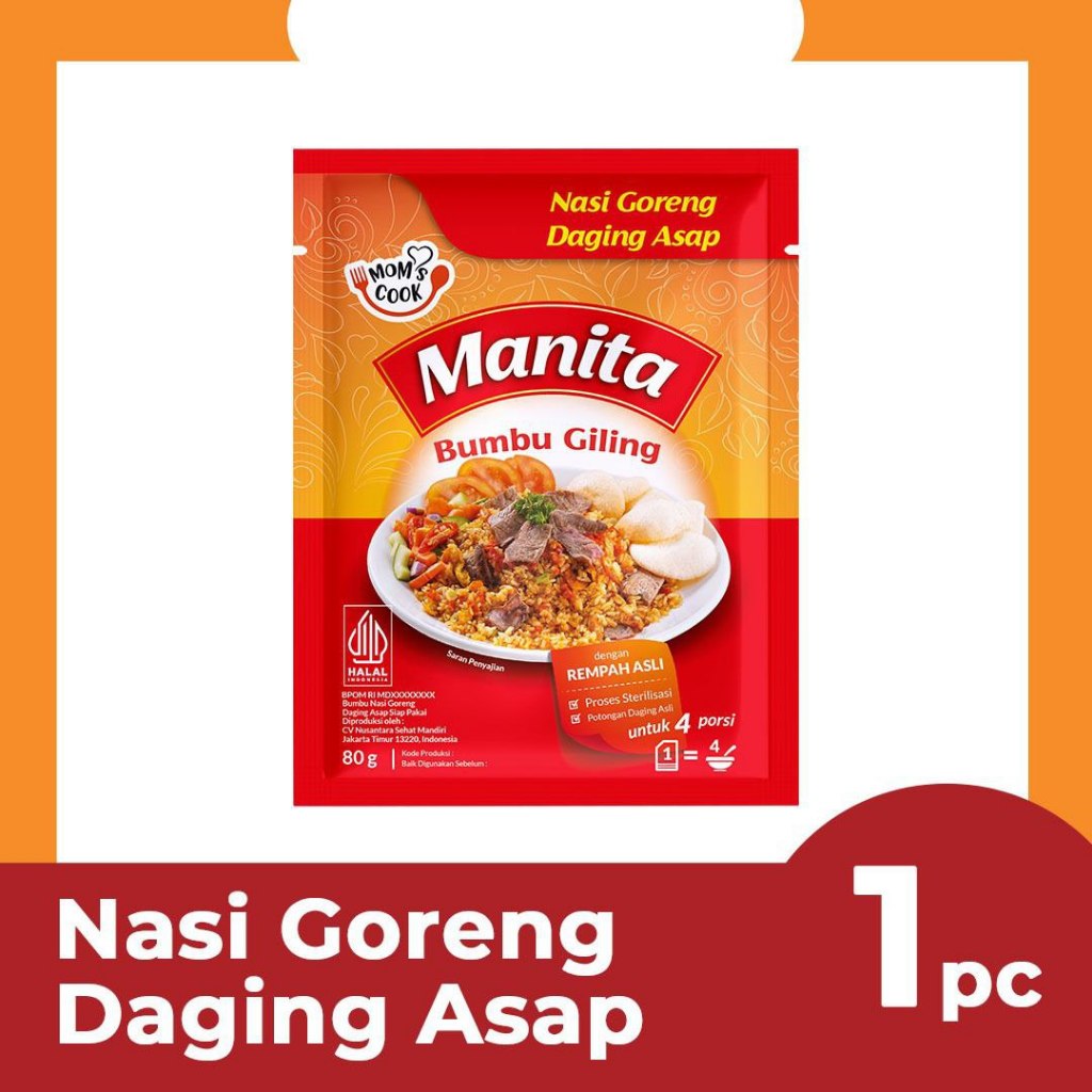 

MANITA / Bumbu Nasi Goreng Daging Asap / Bumbu Masak Cepat Saji - 80gr