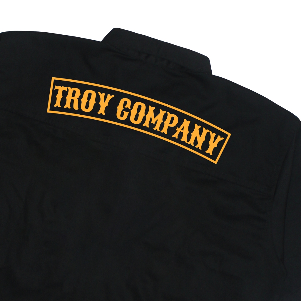 Troy Company Work Shirt Workwear Black Golden Origin - Kemeja Kerja Workshirt Hitam WSP 2981