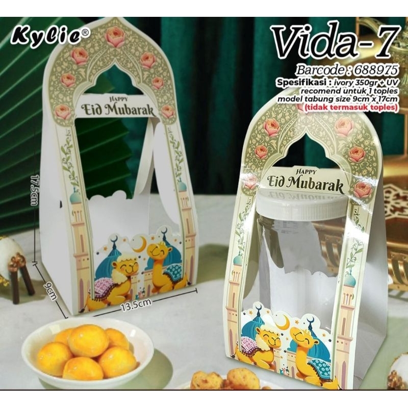 

4 PCS DUS / BOX HAMPERS IDUL FITRI /LEBARAN/ EID MUBARAK TOPLES TABUNG