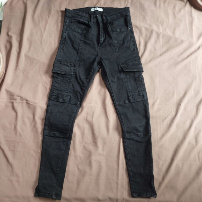 zara man cargo biker jeans zaraman