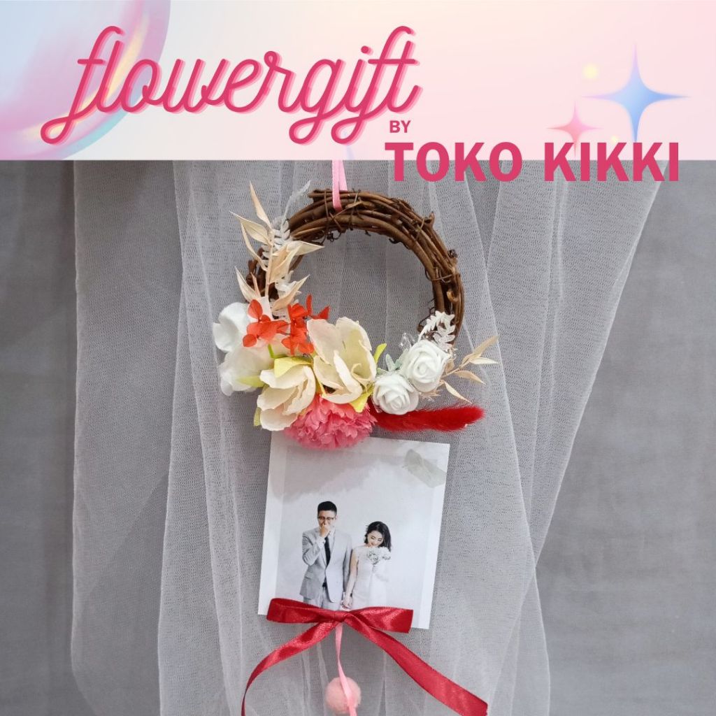 Gantungan Foto Bouquet Buket Ulang Tahun hadiah ulang tahun anak Buket Anniversary Putih Buket