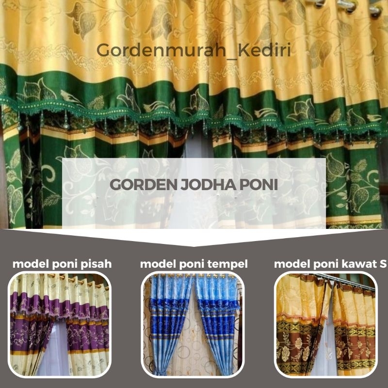 GORDEN JENDELA PANJANG PONI RUANG TAMU PINTU TENGAH/GORDEN PONI MEWAH TEBAL ELEGAN/TIRAI PENYEKAT RU