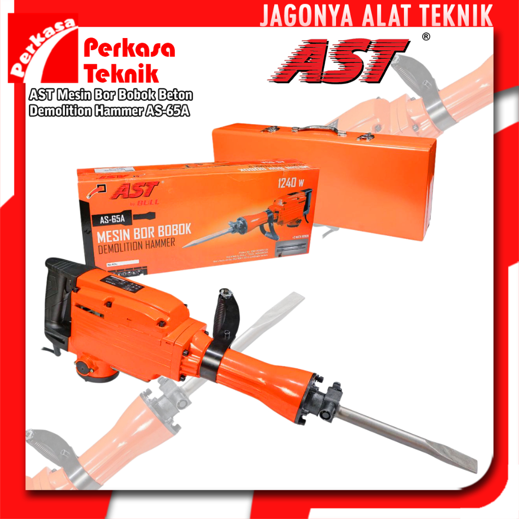 AST AS-65A Demolition Jack Hammer Mesin Bor Bobok Beton mod. Hitachi