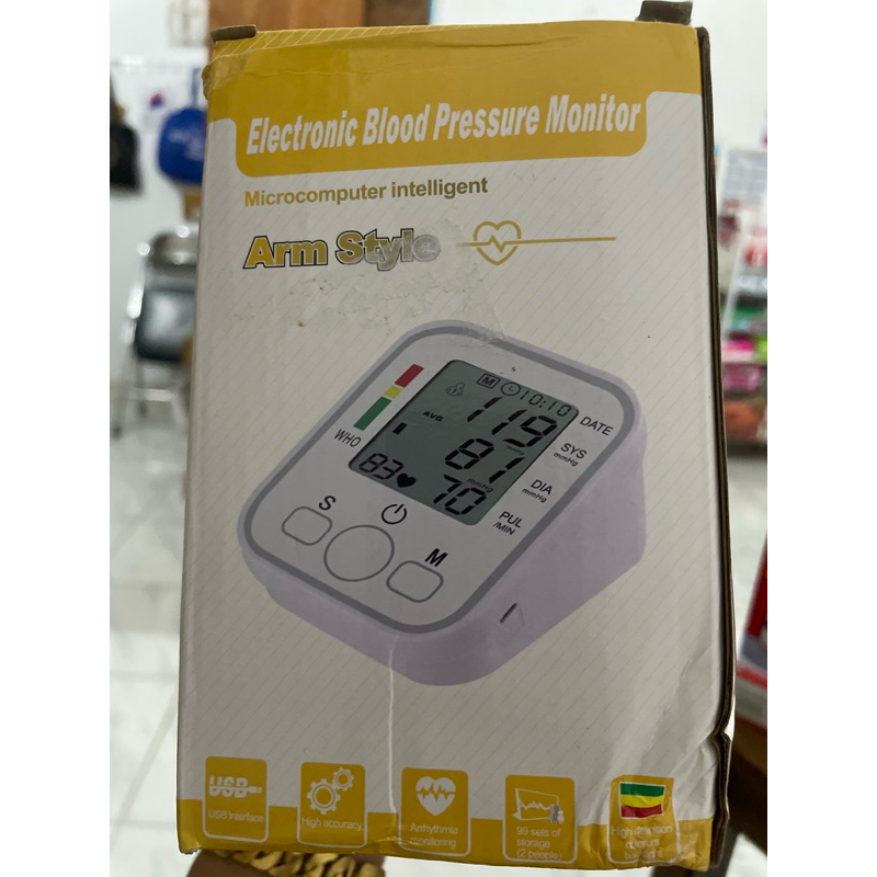 Electronic Blood Pressure Monitor / Tensimeter Elektronik Arm style
