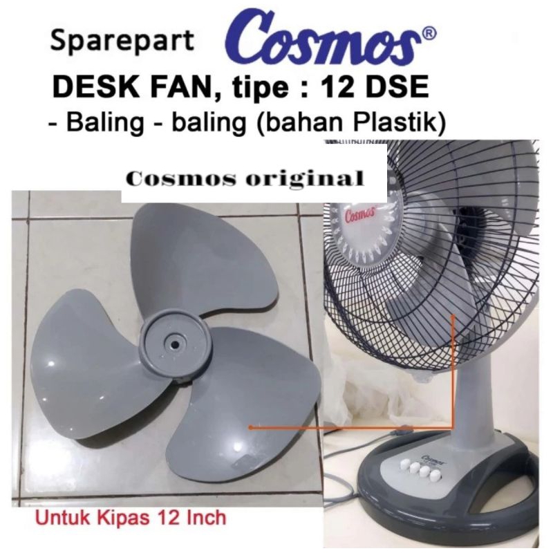 Baling-baling kipas angin cosmos 12 inch original