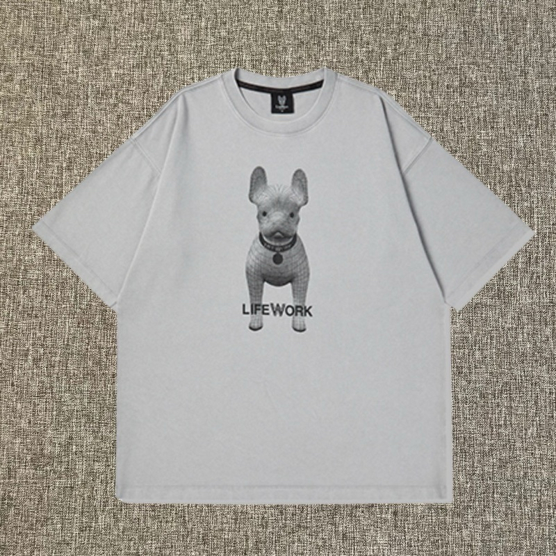 Lifework Halftone Radog Tee Light Gray Original / Baju Kaos Lifework Authentic