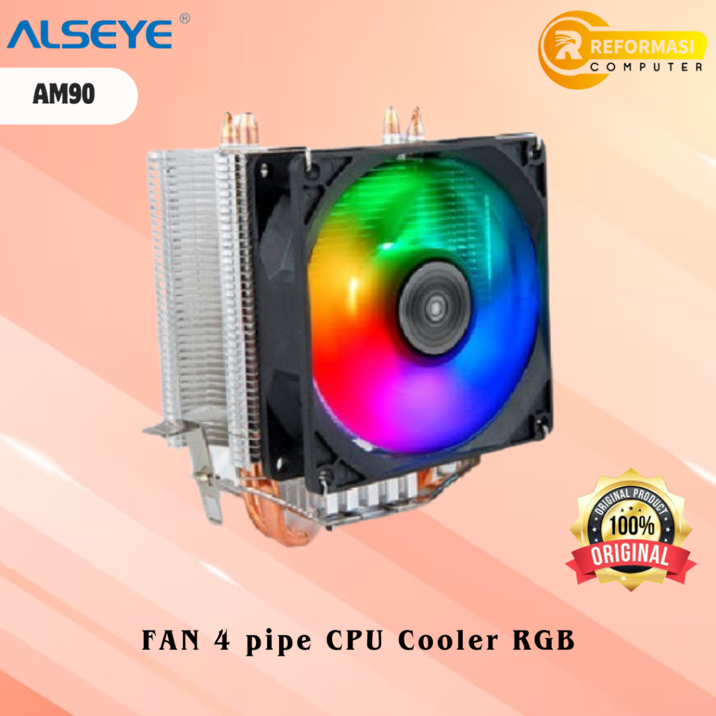 ALSEYE FAN Alseye AM90 4 pipe / Alseye AM-90 4 pipe CPU Cooler RGB