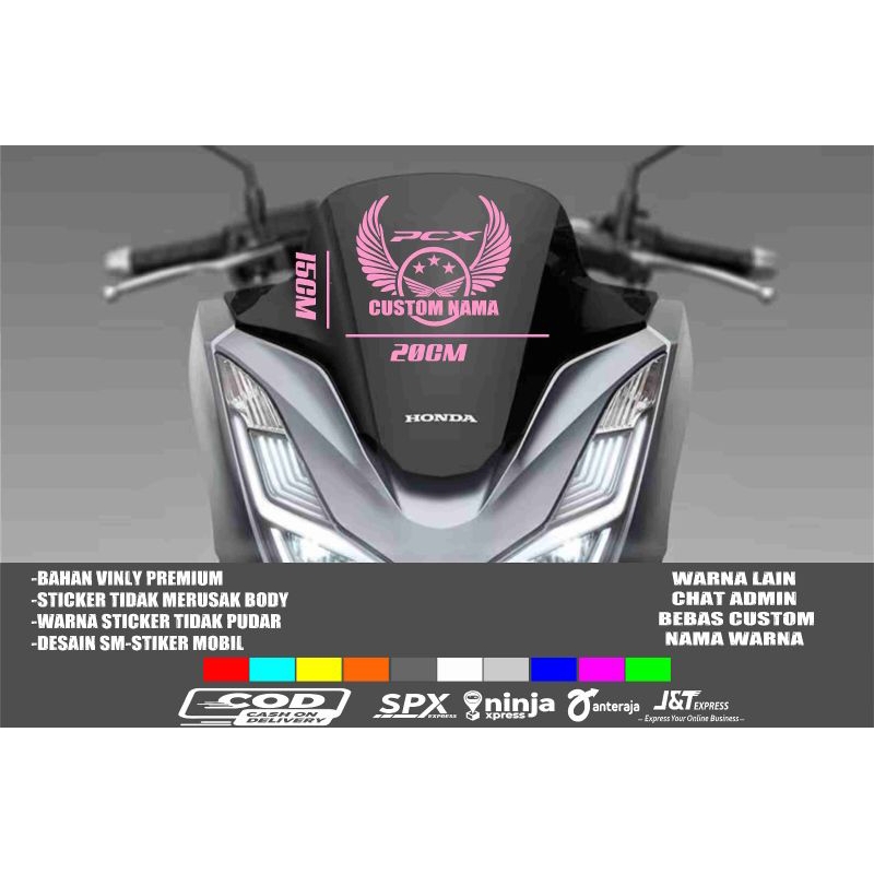 promo stiker motor pcx request nama dan warna suka suka stiker cutting