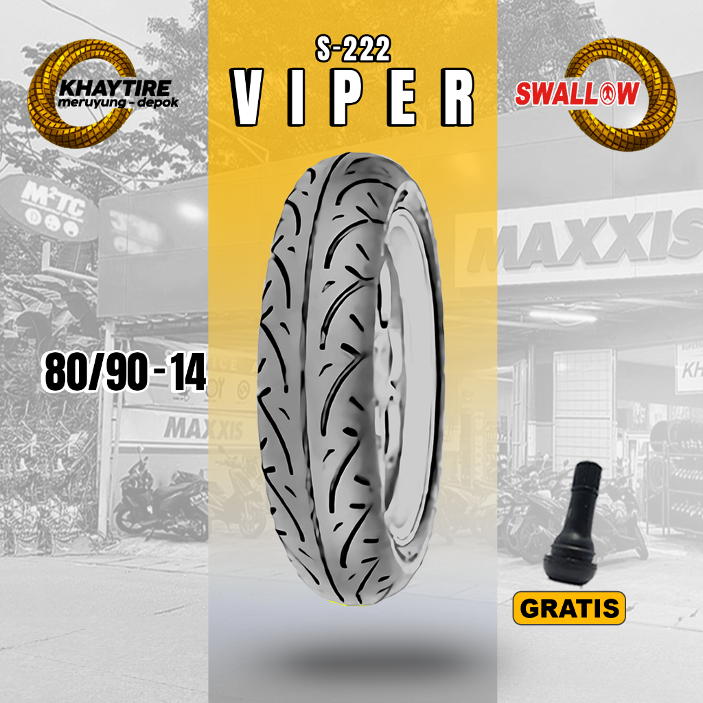 Ban Motor Matic SWALLOW VIPER 80/90 Ring 14 Tubeless