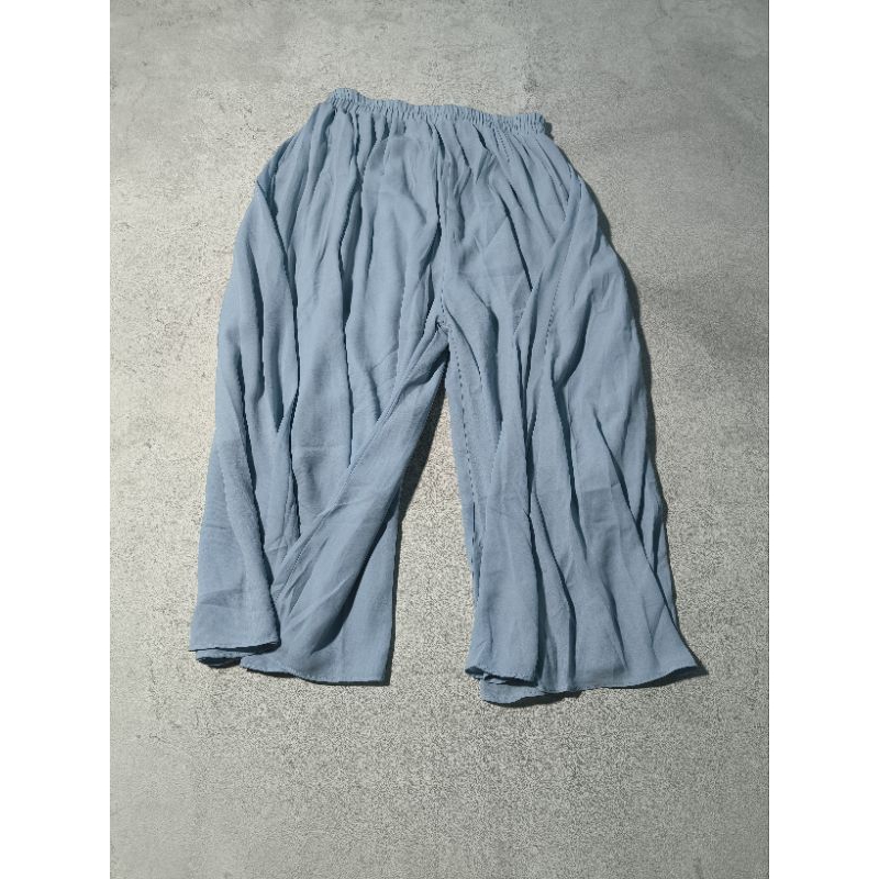 zara baby blue sifon kulot pants
