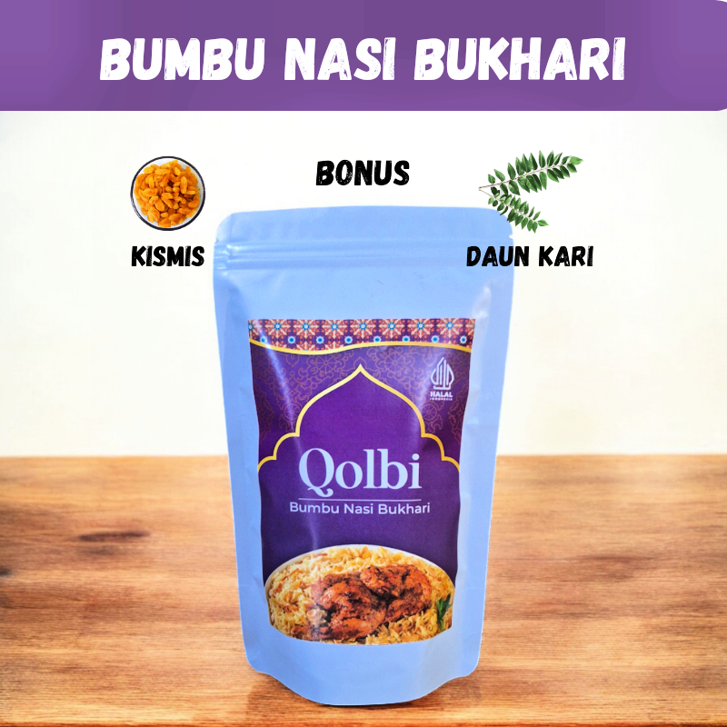 

Bumbu Instan Nasi Bukhari Untuk 1Kg Basmati | Rempah premium masakan arab india pakistan timur tengah | praktis mudah sehat tanpa pengawet | lengkap enak wangi Kebuli Mandhi Biryani Kabsah instant