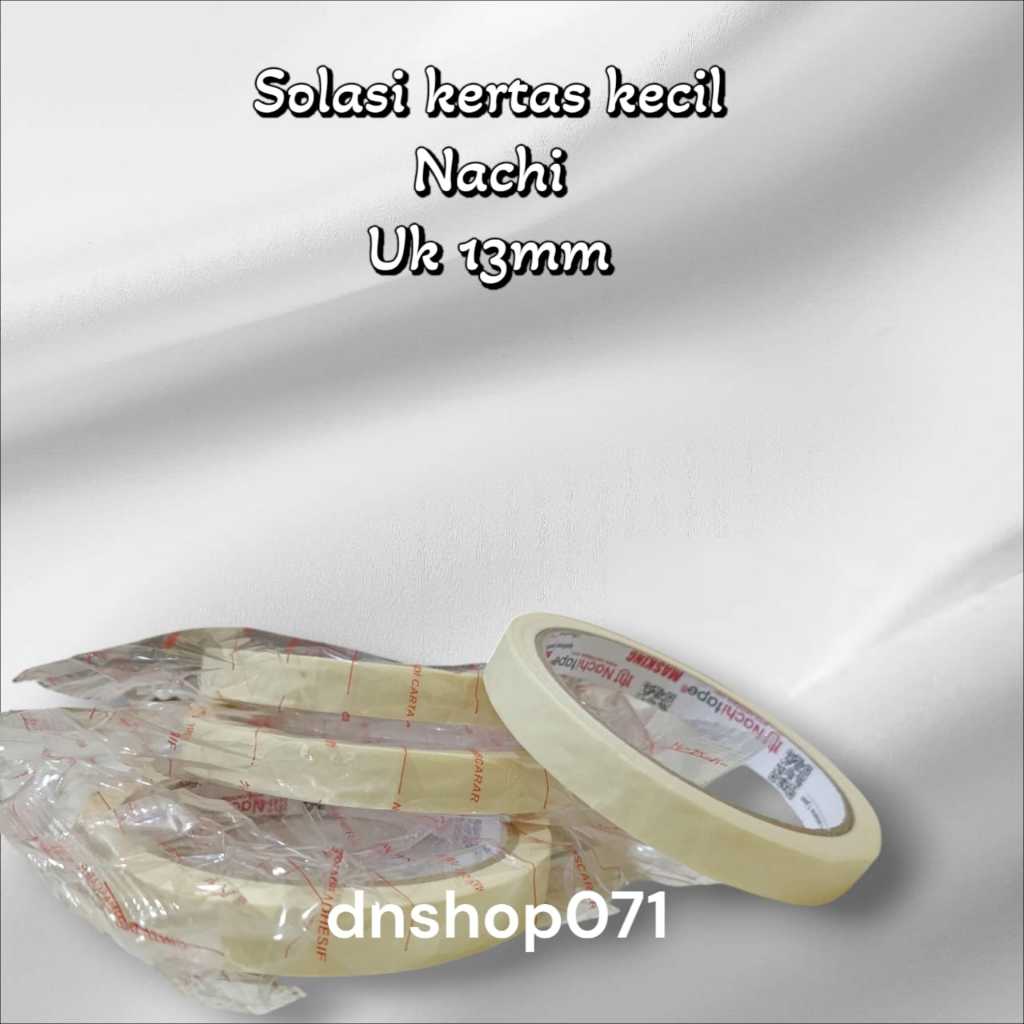 

Lakban Kertas / Masking Tape Cream 12mm x 10 Meter