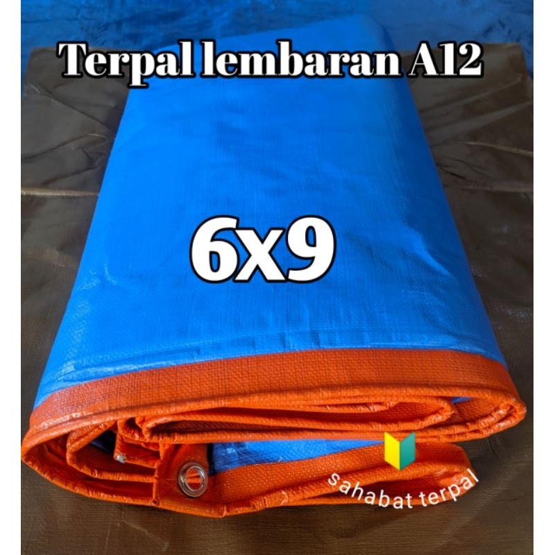 Terpal tebal A12 korea 6x9  biru oren