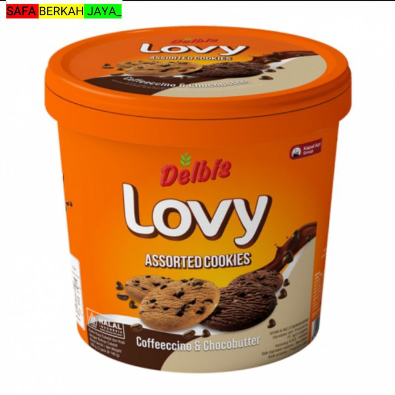 

Delbi's Lovy Assorted Cookies Coffeeccino &Chocobutter 280g / biskuit lebaran