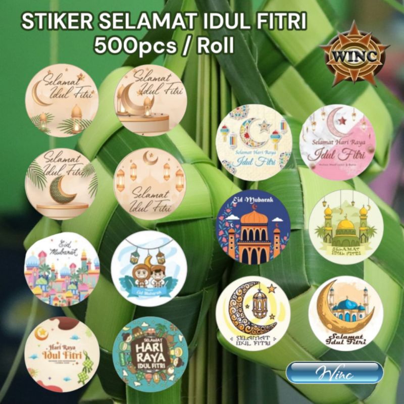 

Stiker Bulat Selamat Idul Fitri Lebaran Ramadhan 500pcs/Roll