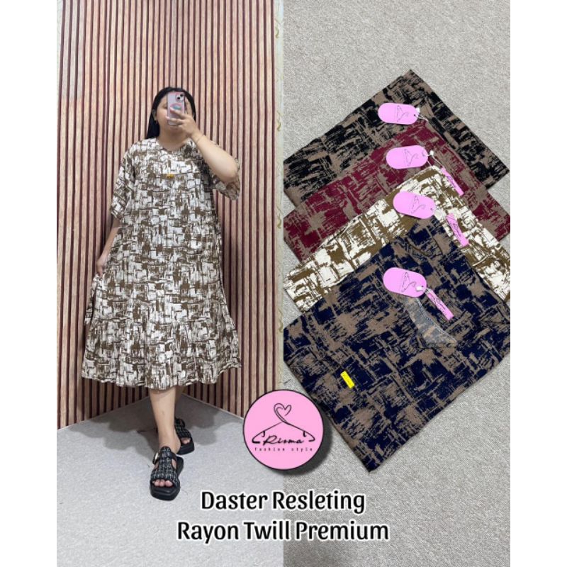 (PROMO) NEW COD Daster resleting rayon twill premium daster wanita rayon twill termurah terbaru