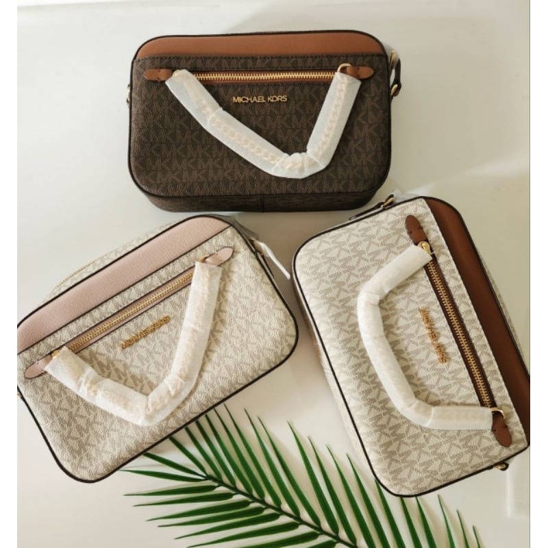 tas selempang wanita mk jet set crossbody cambag chain