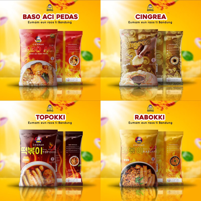 

(READY) Cik’Emam Basoaci Boci Cingrea Cireng Topokki Tteokbokki Rabokki Korean Street Food Makanan Instant Halal