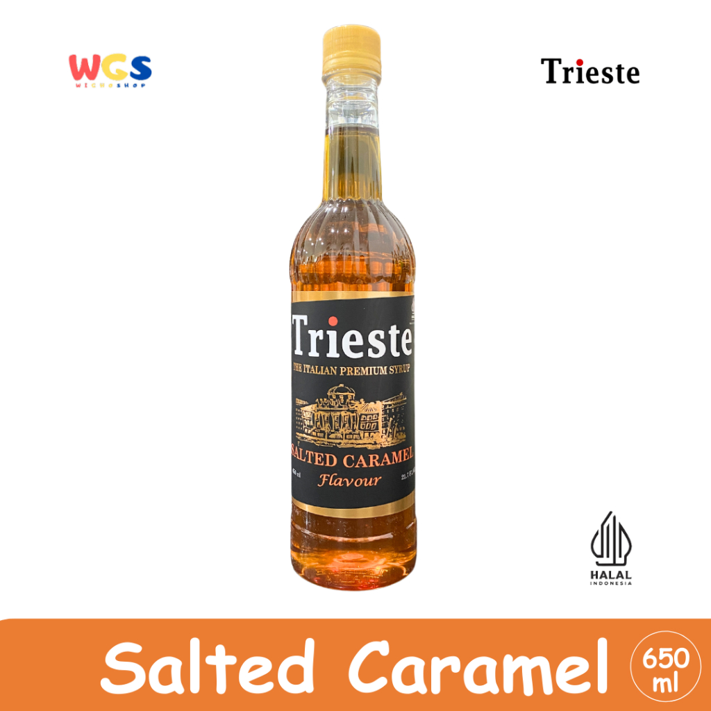 

Trieste Syrup Salted Caramel Premium Flavor 650ml - Halal MUI - Sirup Minuman Kekinian - Bubble Tea