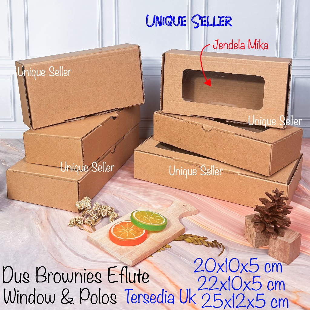 

[Isi10] Dus Box Kotak Brownies 20x10x5 22x10x5 25x12x5 EFLUTE JENDELA MIKA / Dus Box Kotak Hampers Kue Jajan Souvenir Roti Brownies 20x10x5 22x10x5 25x12x5 EFLUTE WINDOW / Dus Box Kotak Packing Olshop Coklat Corrugated EFlute Uk 20x10 22x10 25x12 x 5