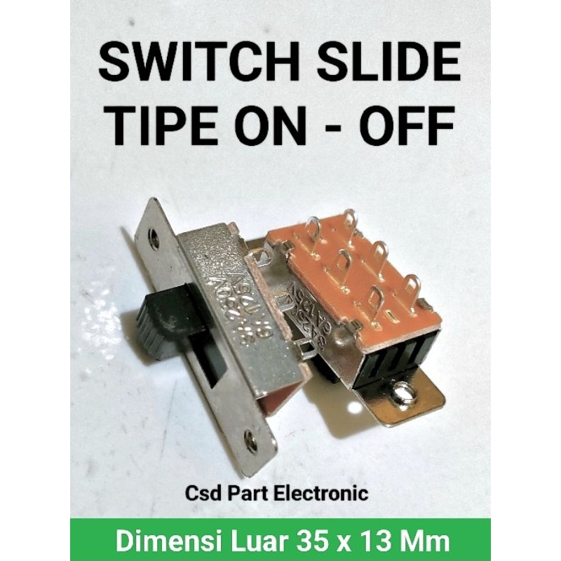 Saklar Geser On Off 6 Pin Switch slide on off