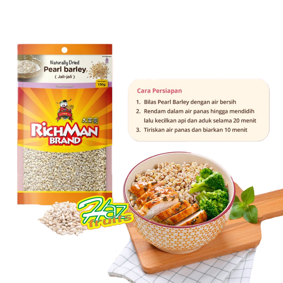 

RichMan Brand Pearl Barley ( Jali-Jali ) 150 Gram