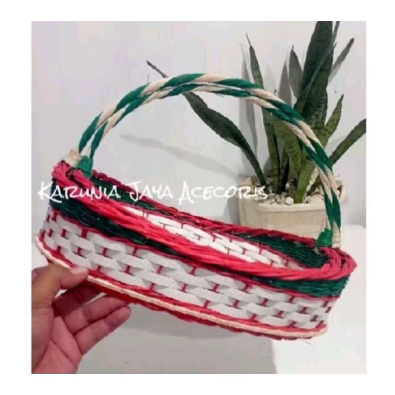 keranjang parcel buah/sayur model perahu 1set isi 2pcs