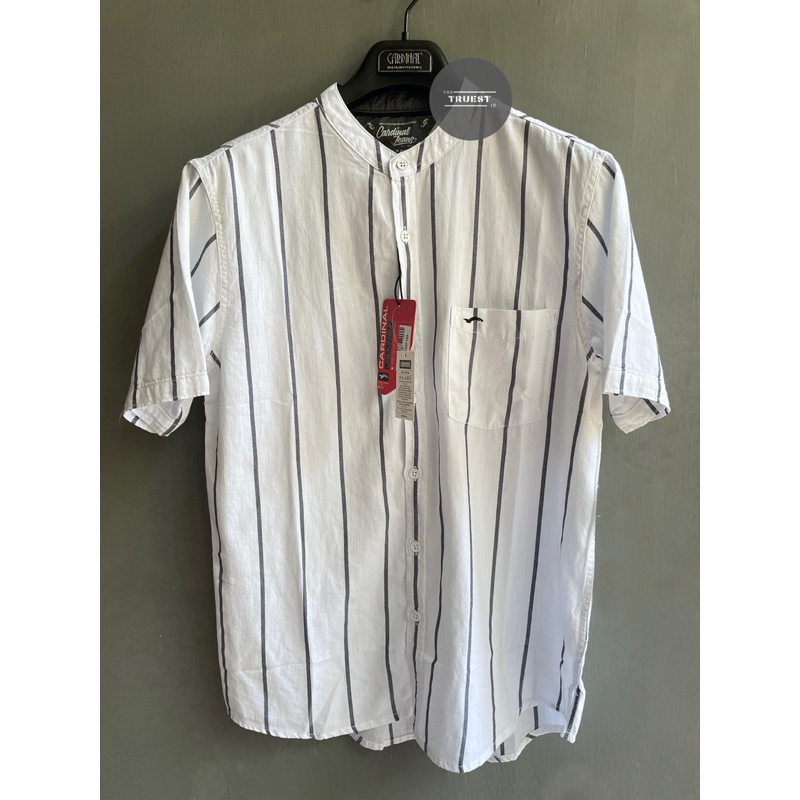 Kemeja Koko Putih Cardinal Original | Kemeja Koko Pria Cardinal Original | Pakaian Muslim Pria | Kem
