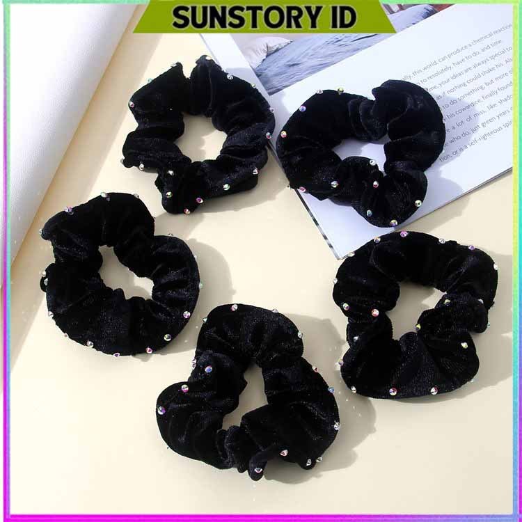 IKAT RAMBUT SCRUNCHIE BELUDRU KOREA CEPOL CRISTAL / SCRUNCHIE IKAT RAMBUT KOREA / KUNCIRAN CEPOL