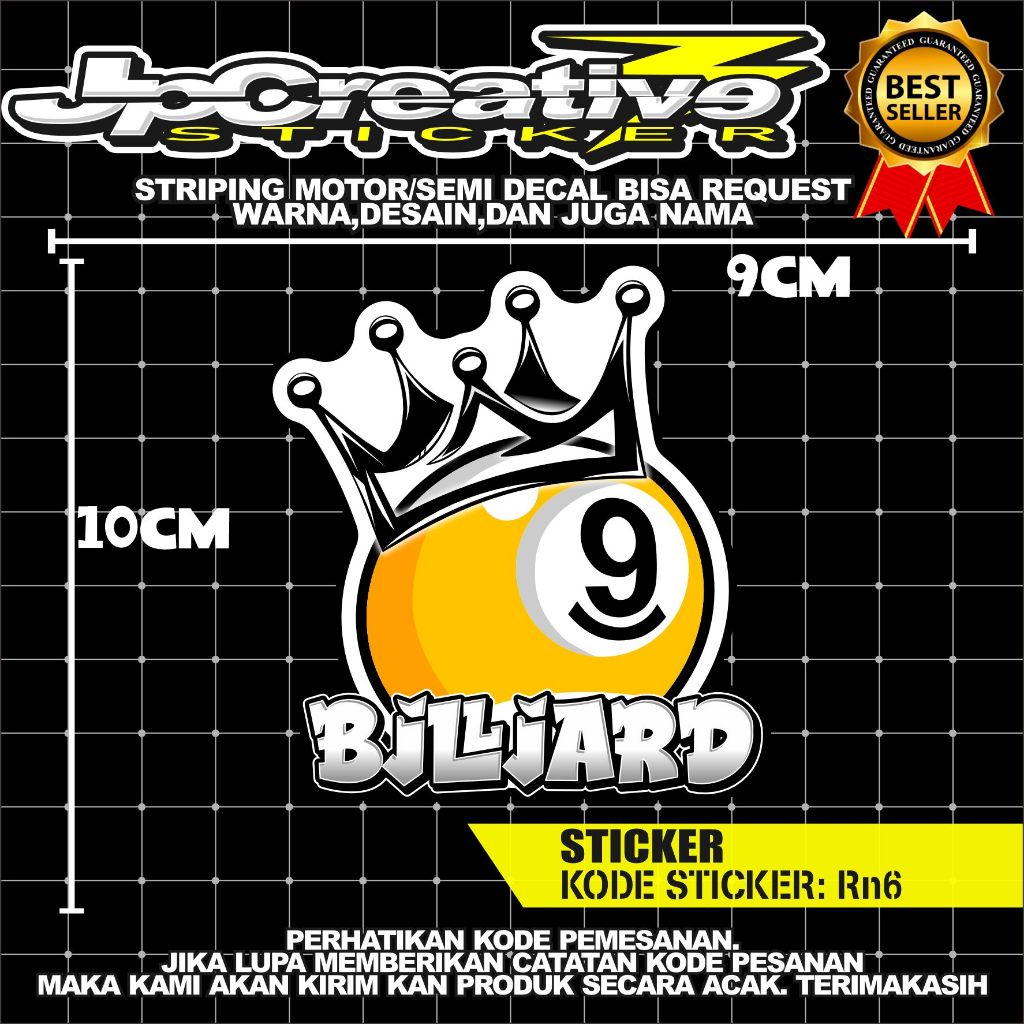 

stiker logo billiard terbaru hypbest sudah laminasi sudah cutting