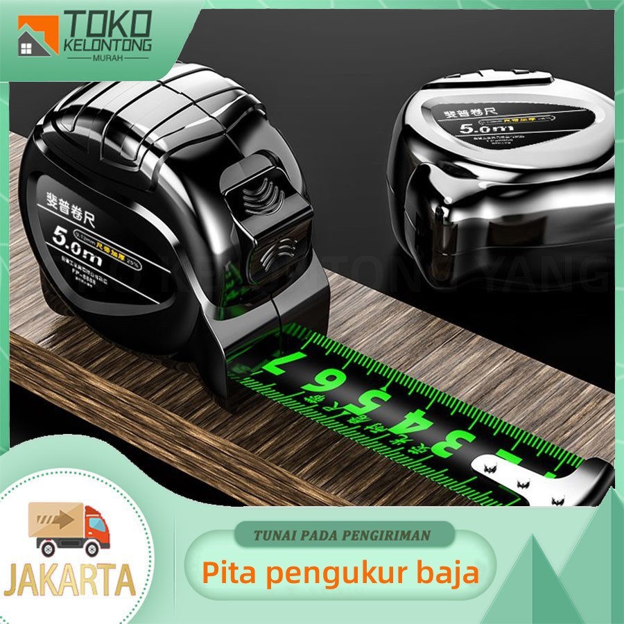 

Penggaris fluoresensi dengan pita pengukur anti jatuh 3m 5m 7.5m tebal dan tahan lama