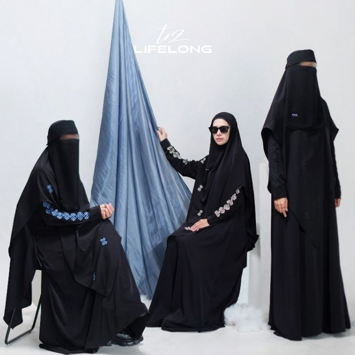 TRZ - Lifelong Set Gamis Khimar - Connection Series - Dress Muslimah - Set Baju Muslim