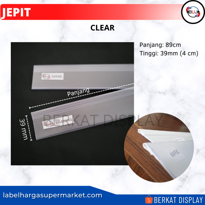 

PRICE CARD SOI/LABEL HARGA/SELIPAN HARGA JEPIT - CLEAR
