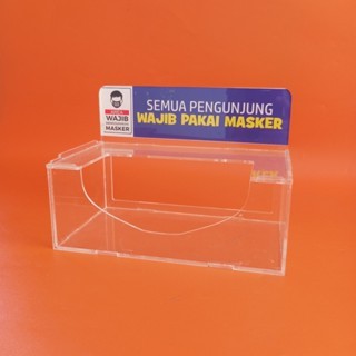Kotak Masker Akrilik/ Kotak Tempat Masker/ Akrilik Pakai Masker/ Bukan Poster Wajib Pakai Masker