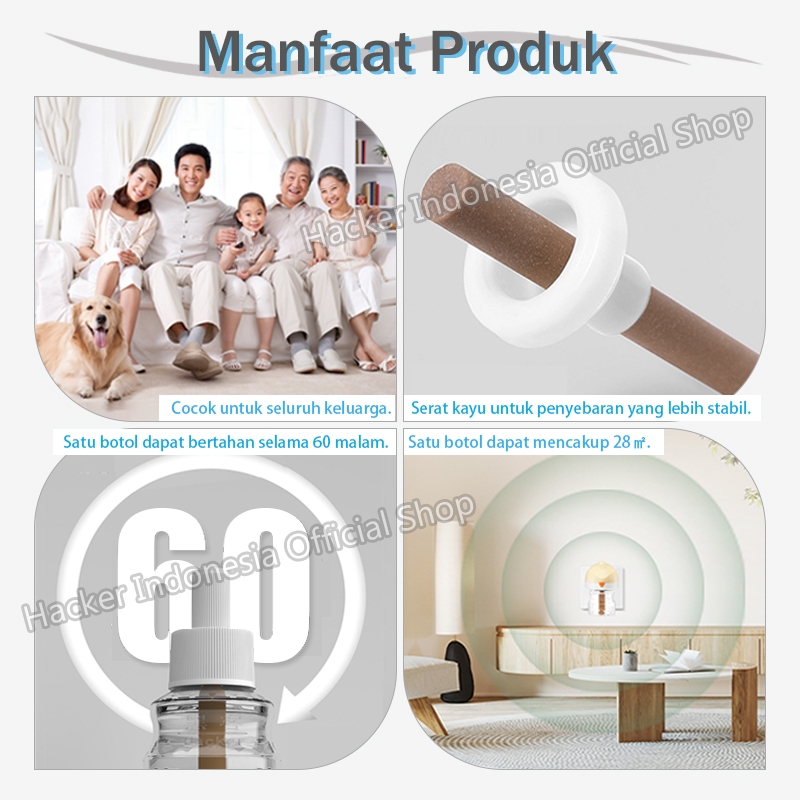 Ay00 5 Botle Hacker Elektrik Refill / Hacker Anti Nyamuk Aman Untuk Bayi / Obat Nyamuk Elektrik