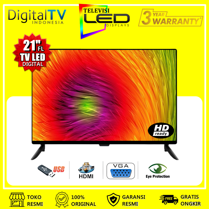 Ready Stock - led Smart Android TV LED 21 inch Garansi Resmi