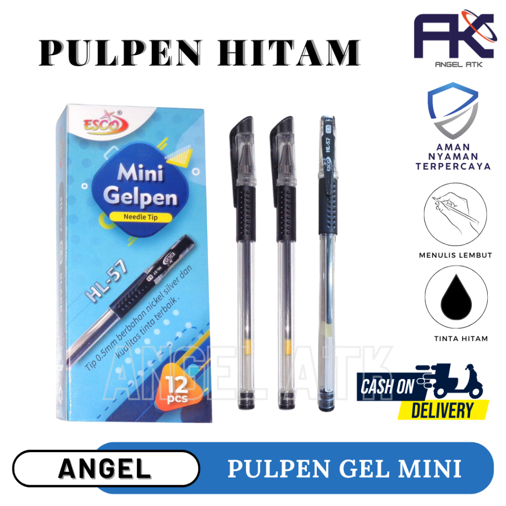 

Model Terbaru Mini Gel Pen ( HL-57 ) / 1 Pak ( Isi 12 Pcs ) / Pulpen Tinta Hitam / Smooth Writing / Pena Awet dan Mudah DIgunakan / Bayar di Tempat / Atk Blessing