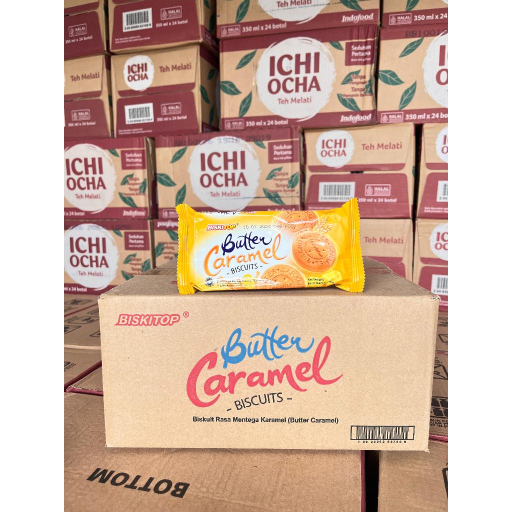 

biskitop buter caramel 55 gram 1 dus isi 40 pcs