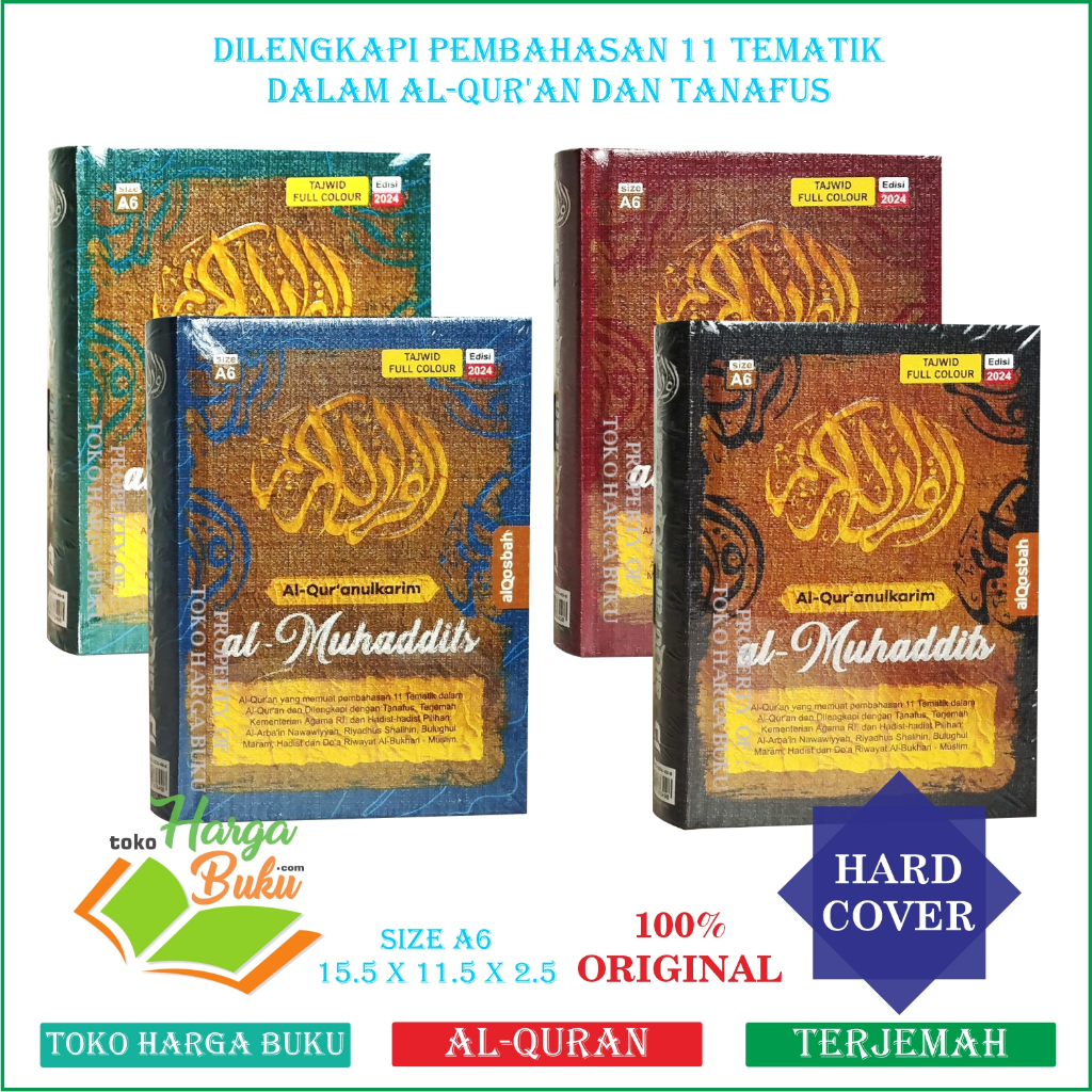 Foto Al-Quran Al-Muhaddits A6 HC TERJEMAH Dilengkapi Tanafus dan Hadits-Hadits Pilihan Penerbit AlQosbah