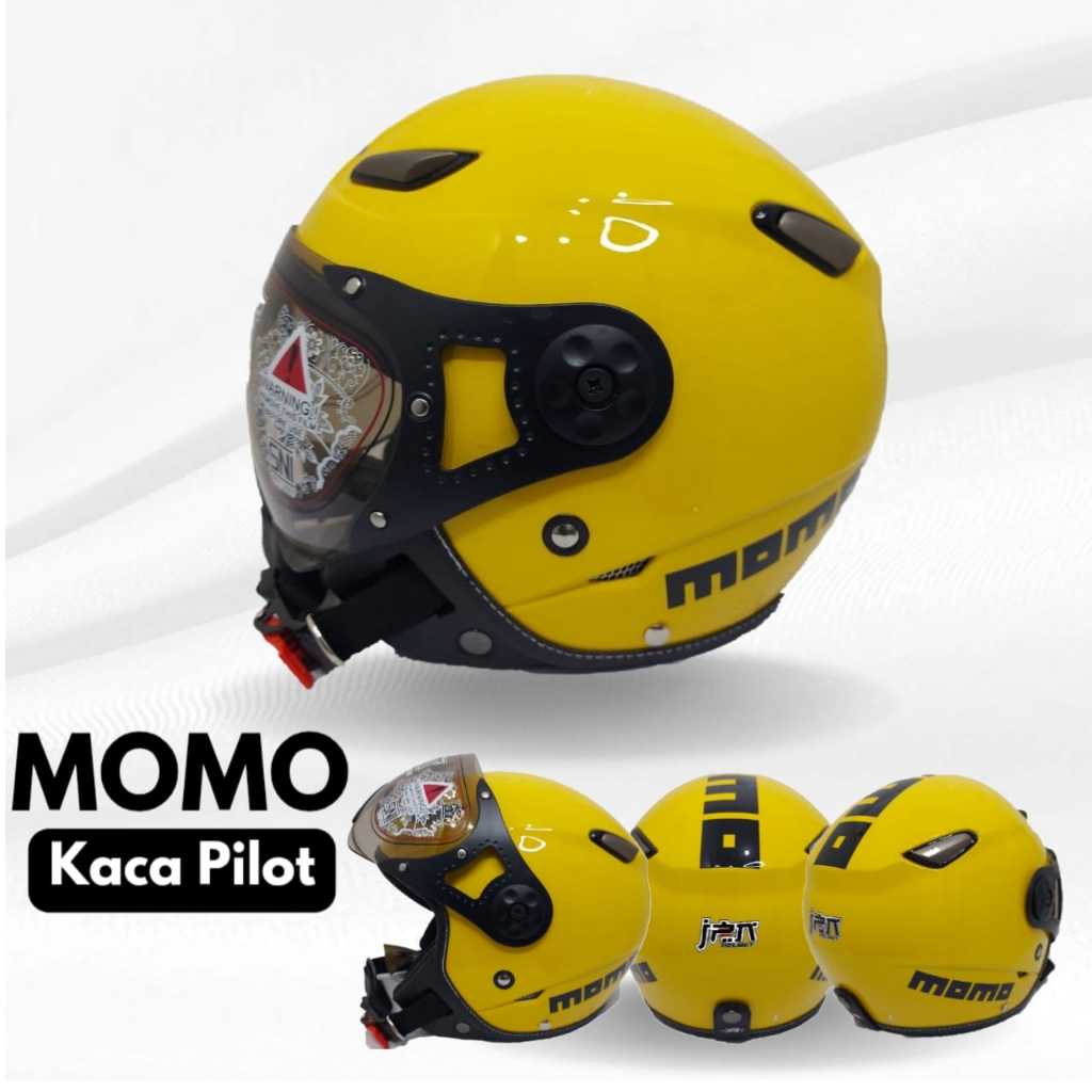 Helm Bogo Jpn Momo Pilot Retro Kuning