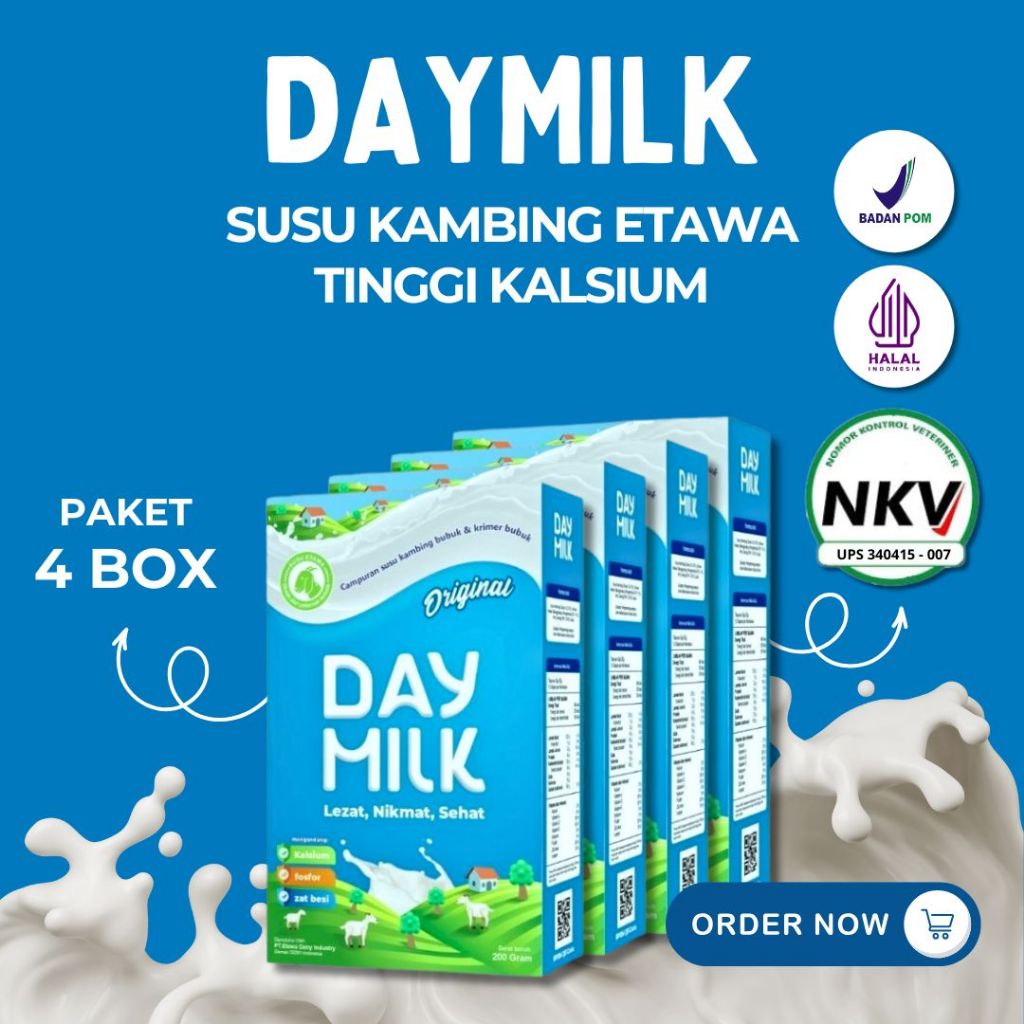 

Spesial Ramadhan Sale DAYMILK - Paket 4 Box - Jaga Kepadatan Tulang, Sendi Dan Pernafasan.