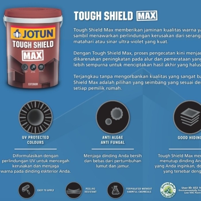 Cat Tembok Exterior/ Luar Jotun Tough Shield Max BS C  0099 BLACK - 3.5ltr