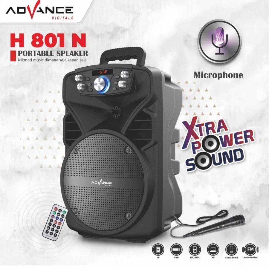 Advance H-801N Speaker Bluetooth Free Mic